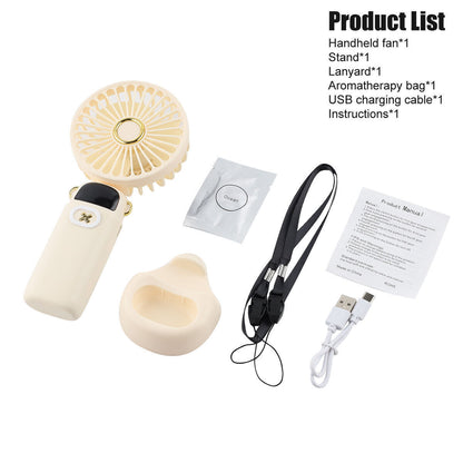 Portable Hand-Held Fan Mini Folding Desk Fan Cooler Cooling USB Rechargeable UK
