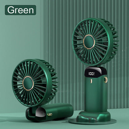 Portable Hand-Held Fan Mini Folding Desk Fan Cooler Cooling USB Rechargeable UK