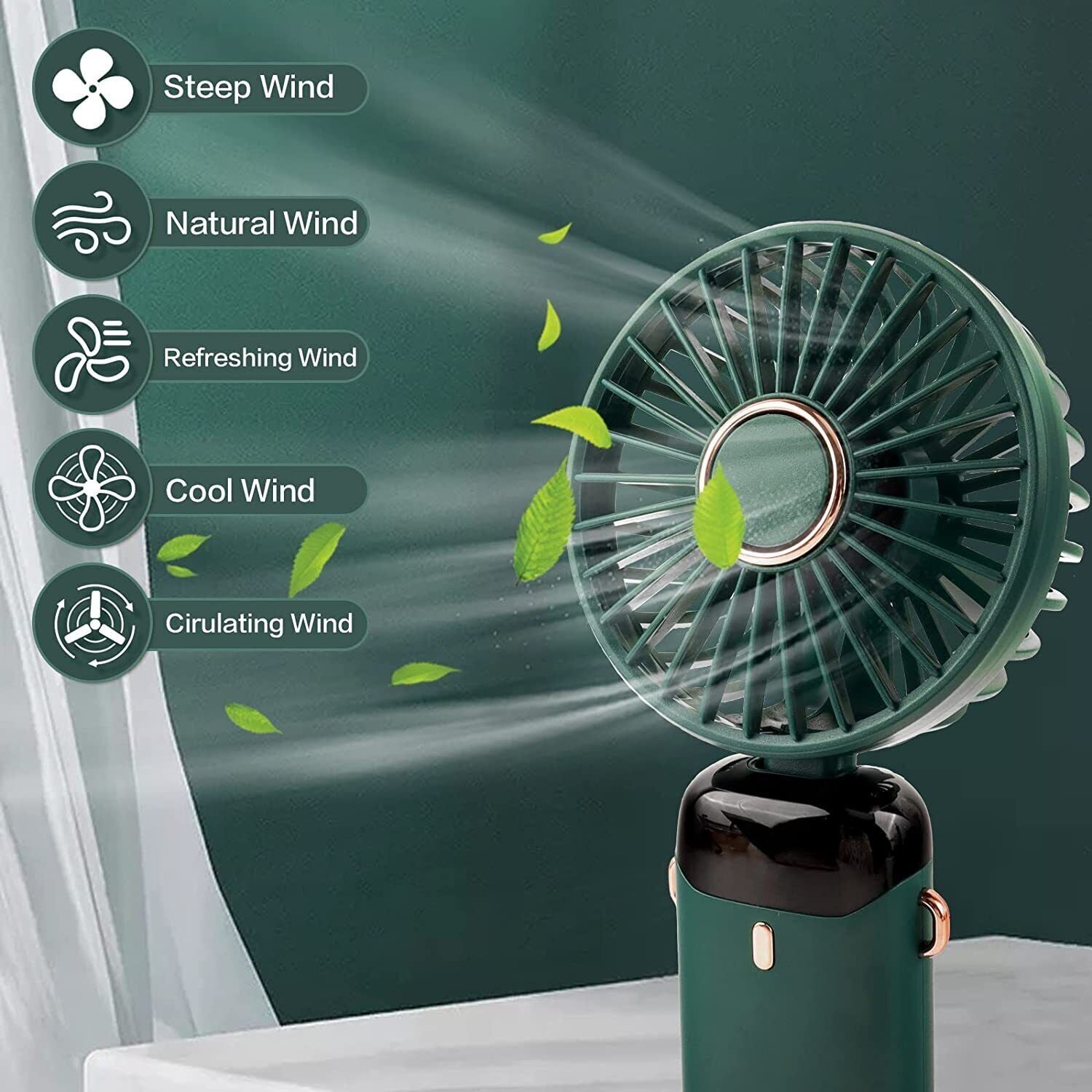 Portable Hand-Held Fan Mini Folding Desk Fan Cooler Cooling USB Rechargeable UK