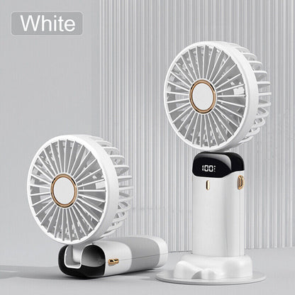 Portable Hand-Held Fan Mini Folding Desk Fan Cooler Cooling USB Rechargeable UK