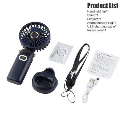 Portable Hand-Held Fan Mini Folding Desk Fan Cooler Cooling USB Rechargeable UK